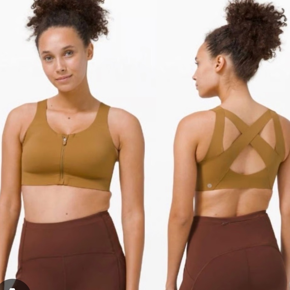 Lululemon Athletica  Enlite Zip Front Bra Spiced Brown